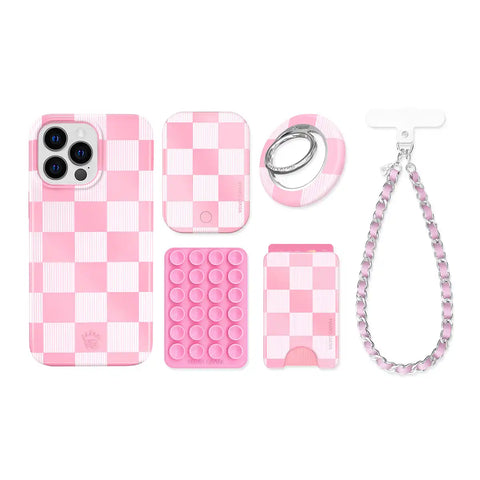 Pink Vibe Checker iPhone Bundle Set