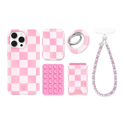 Pink Vibe Checker iPhone Bundle Set