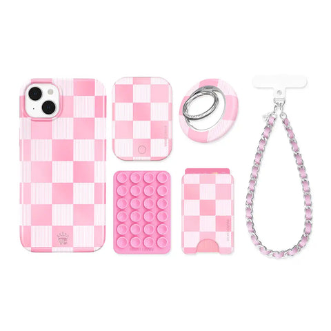 Pink Vibe Checker iPhone Bundle Set