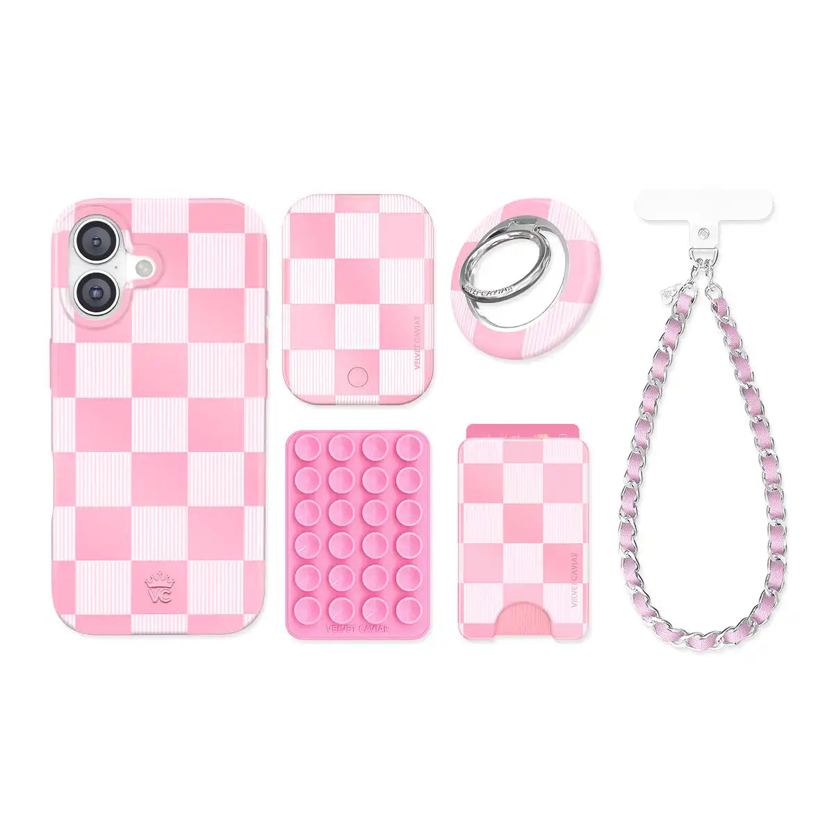 Pink Vibe Checker iPhone Bundle Set