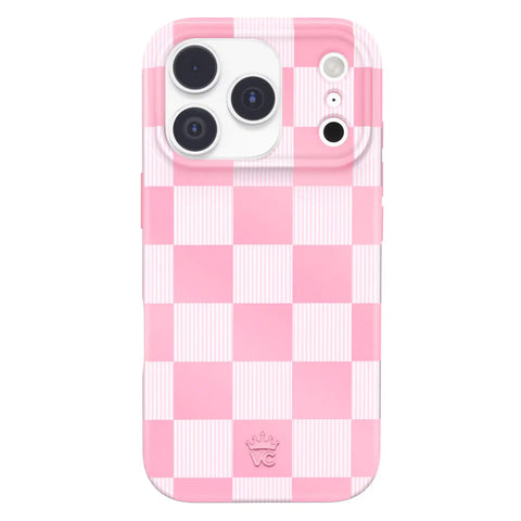 Pink Vibe Checkered iPhone Case