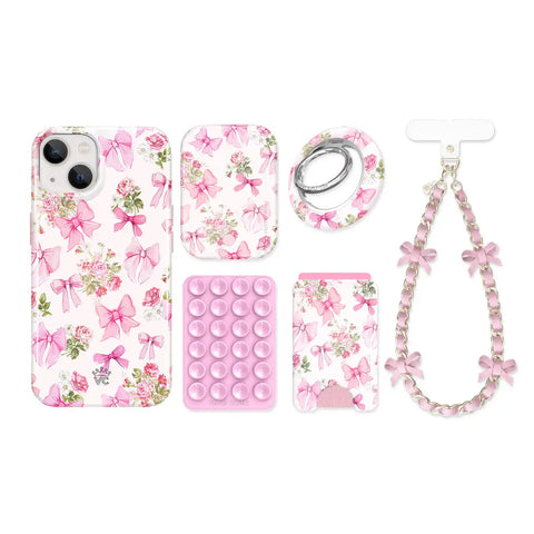 Posie Pink Bows iPhone Bundle Set