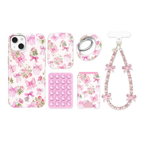Posie Pink Bows iPhone Bundle Set