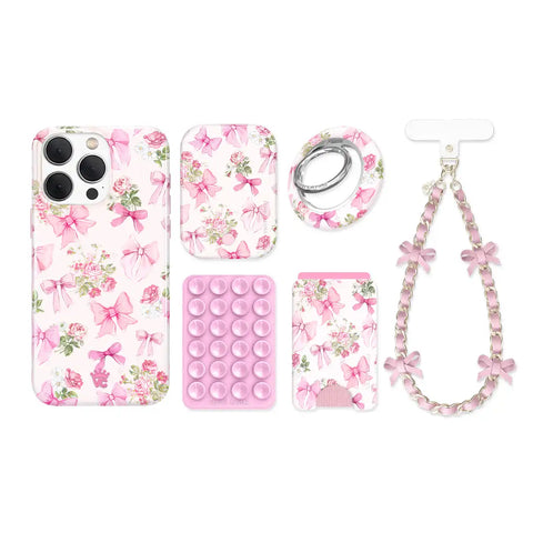 Posie Pink Bows iPhone Bundle Set