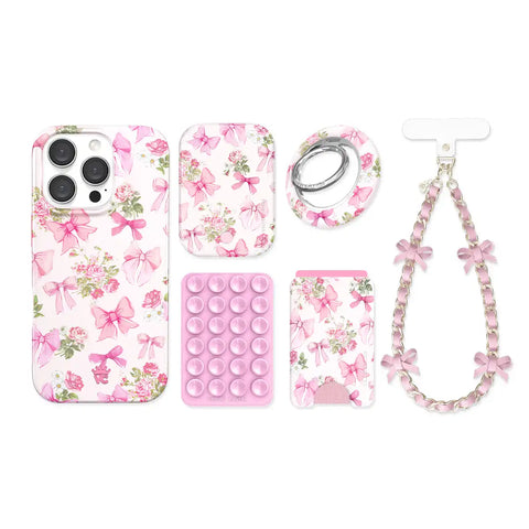Posie Pink Bows iPhone Bundle Set