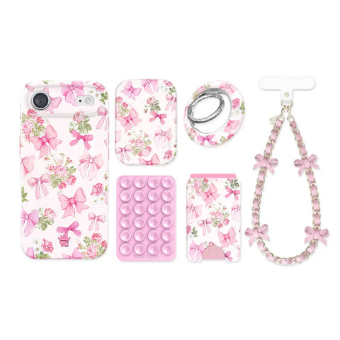 Posie Pink Bows iPhone Bundle Set