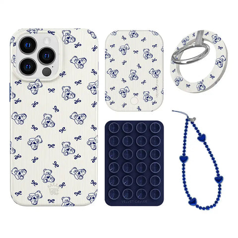 Preppy Teddy iPhone Bundle Set - Grip