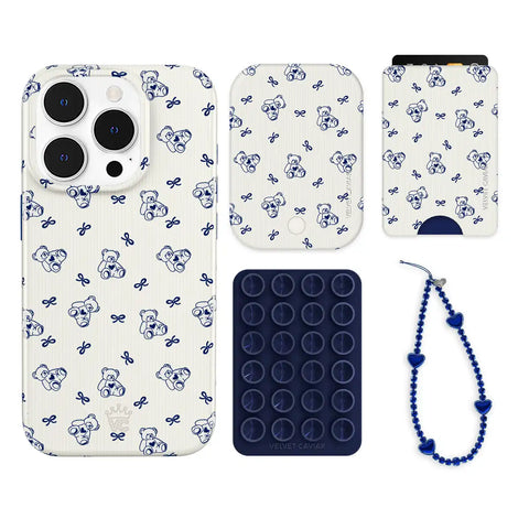 Preppy Teddy iPhone Bundle Set - Wallet