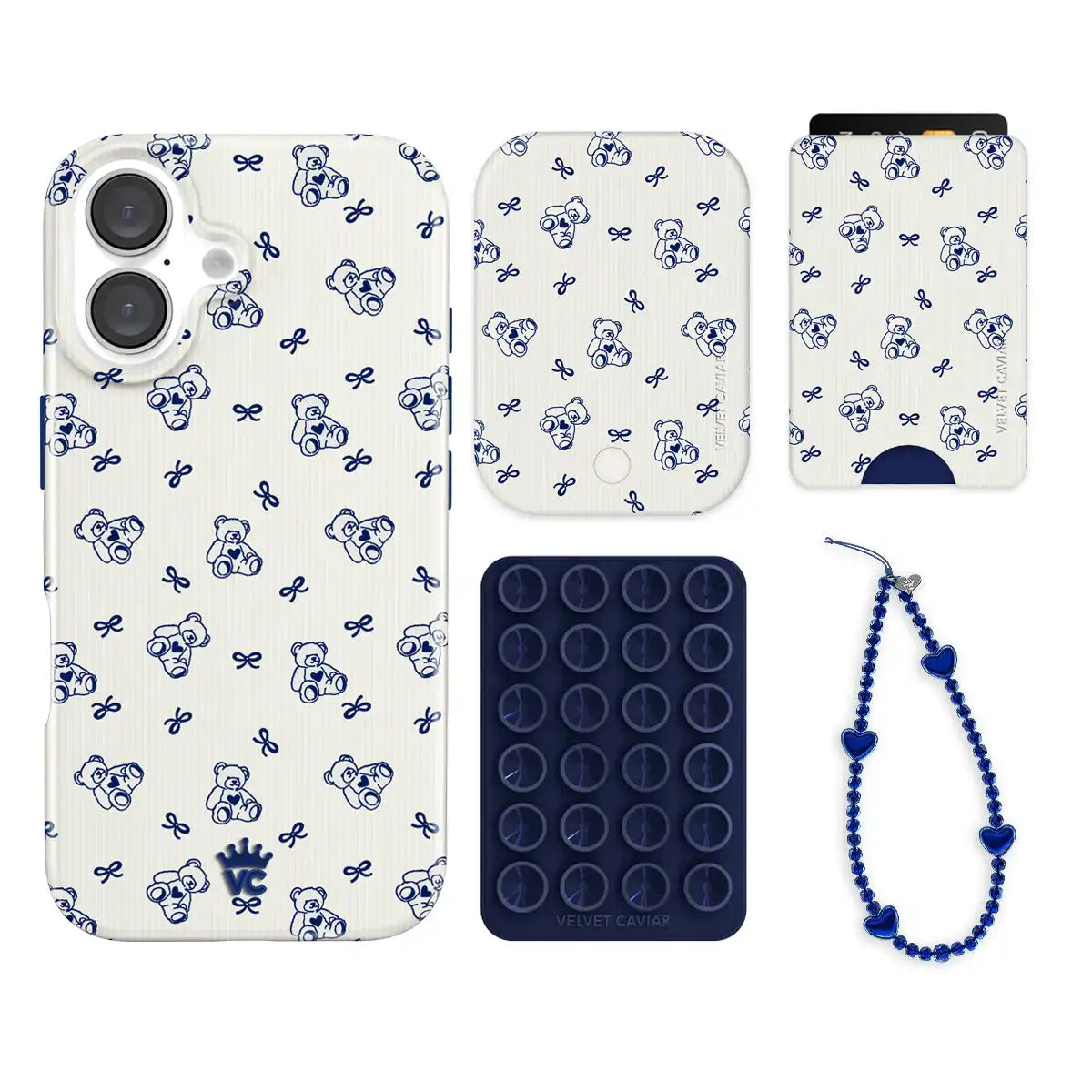 Preppy Teddy iPhone Bundle Set - Wallet