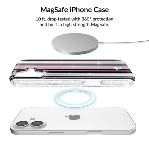 Pretty Punk Stripes Glitter iPhone Bundle Set