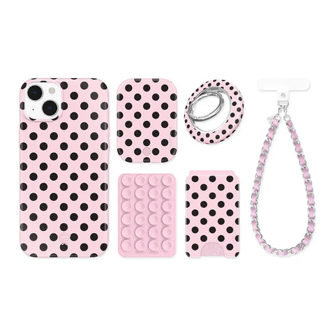 Princess Pink Polka Dot iPhone Bundle Set
