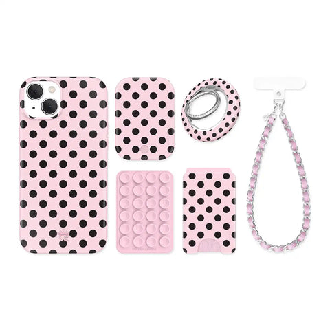 Princess Pink Polka Dot iPhone Bundle Set