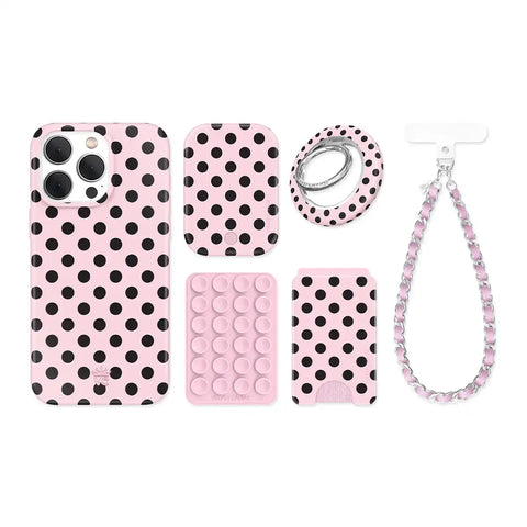 Princess Pink Polka Dot iPhone Bundle Set