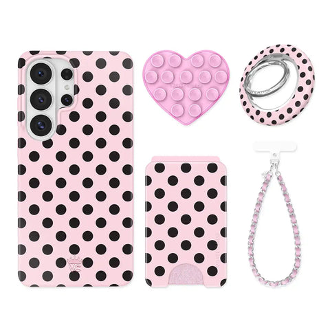 Princess Pink Polka Dot Samsung Bundle Set