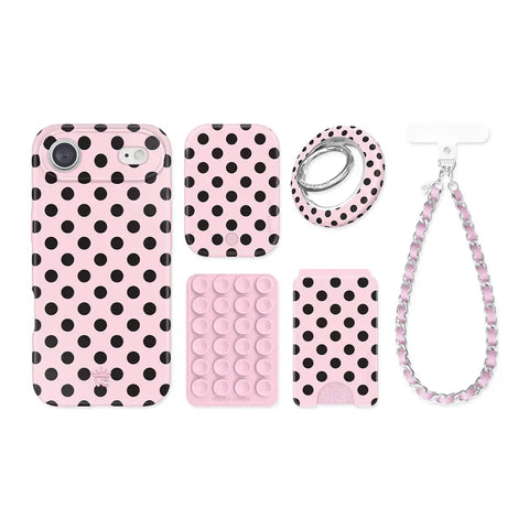 Princess Pink Polka Dot iPhone Bundle Set