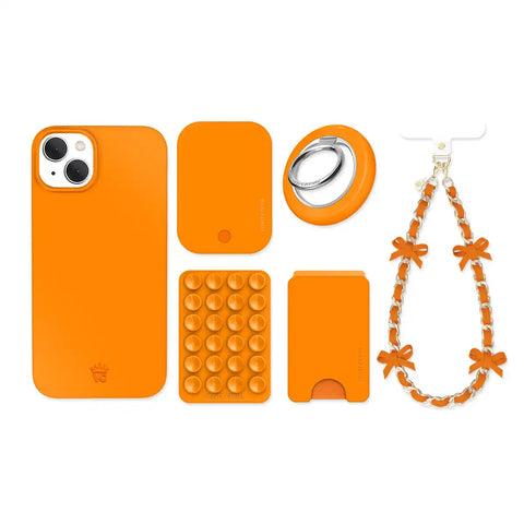 Pumpkin Spice Orange iPhone Bundle Set