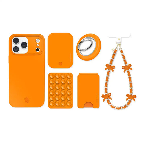 Pumpkin Spice Orange iPhone Bundle Set