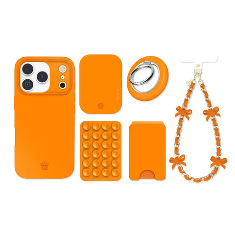 Pumpkin Spice Orange iPhone Bundle Set