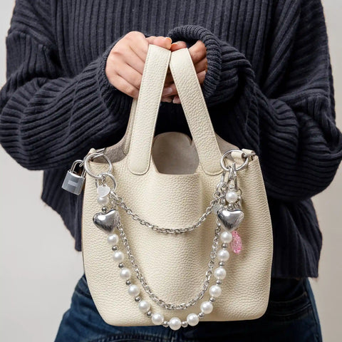 Pearl Heart Bag Chain