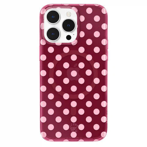 Raspberry Polka Dot iPhone Case