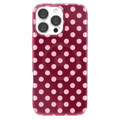 Raspberry Polka Dot iPhone Case