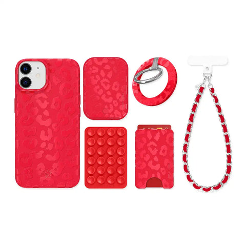 Red Hot Leopard iPhone Bundle Set