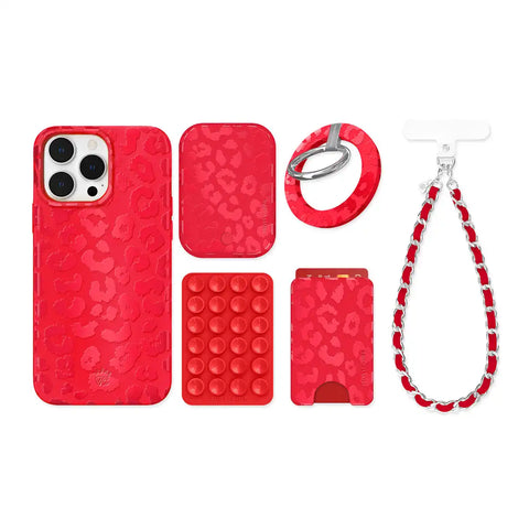Red Hot Leopard iPhone Bundle Set