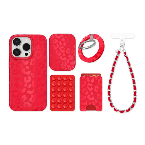 Red Hot Leopard iPhone Bundle Set