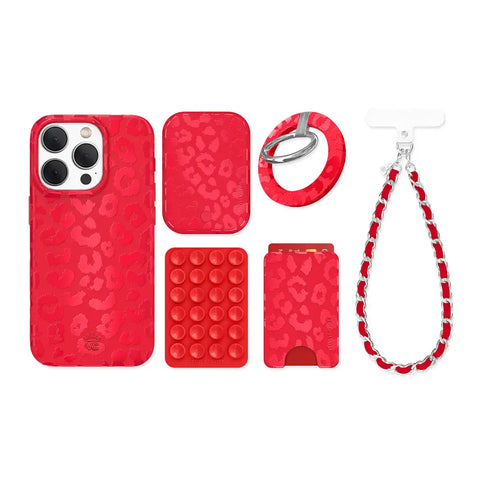 Red Hot Leopard iPhone Bundle Set