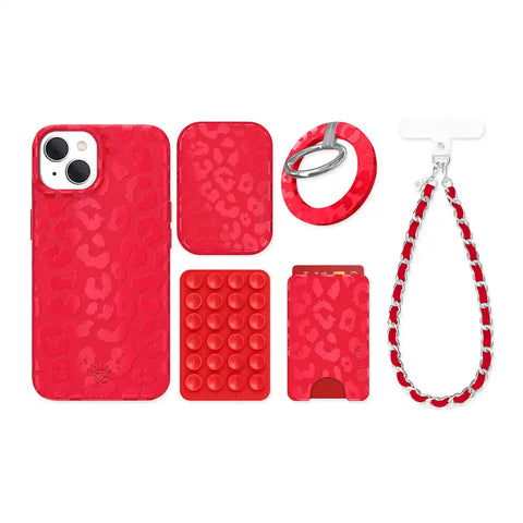 Red Hot Leopard iPhone Bundle Set