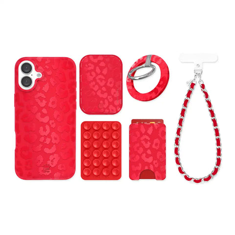 Red Hot Leopard iPhone Bundle Set