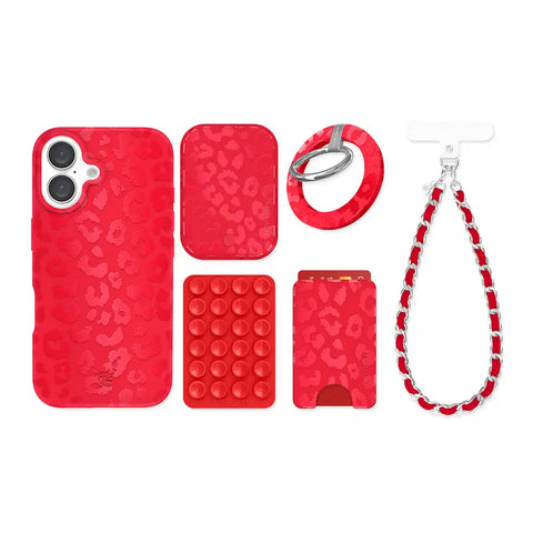 Red Hot Leopard iPhone Bundle Set