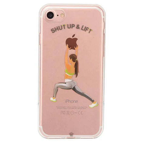 Shut Up & Lift iPhone Case Brown Hair
