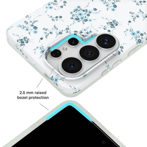 French Blue Floral Samsung Case