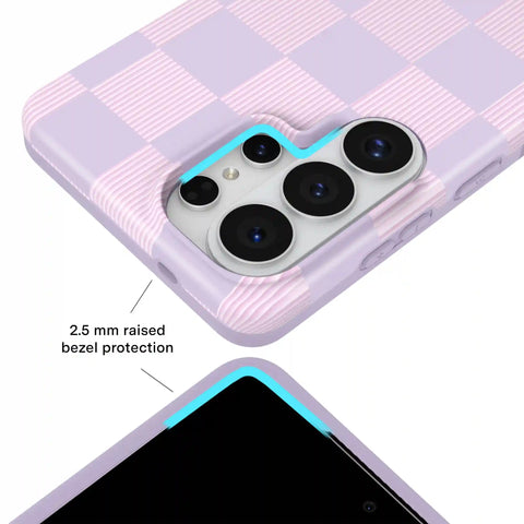 Lilac Vibe Checkered Samsung Case