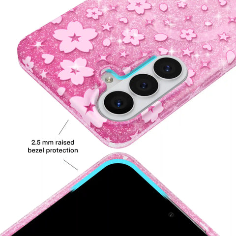 Cherry Blossom Glitter Samsung Case