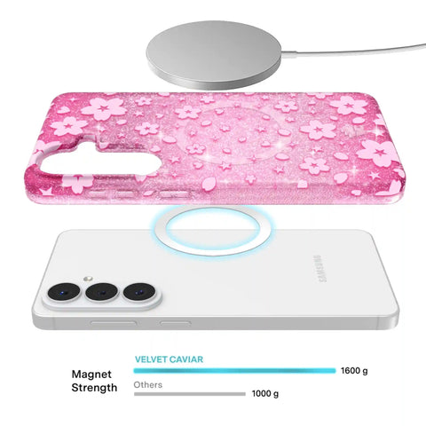 Cherry Blossom Glitter Samsung Case