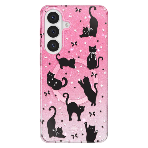 Lucky Kittens Glitter Samsung Case