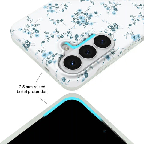 French Blue Floral Samsung Case