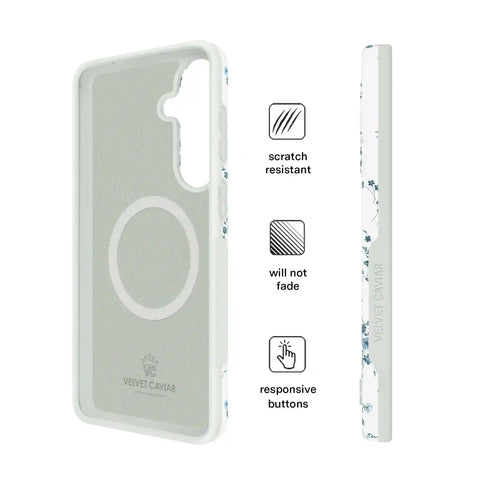 French Blue Floral Samsung Case