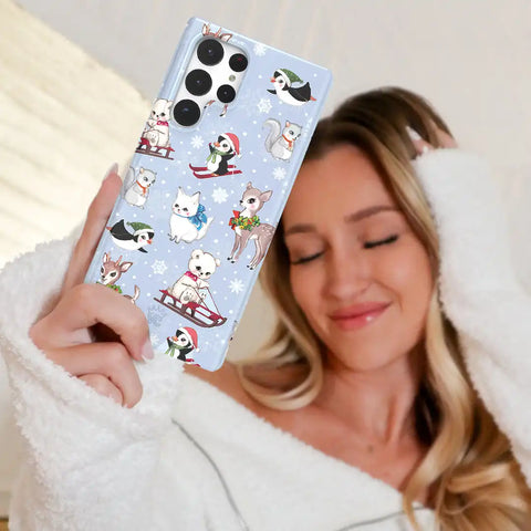 Winter Wonderland Baby Animals Samsung Case