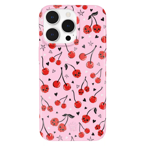 Sour Cherry Skulls iPhone Case
