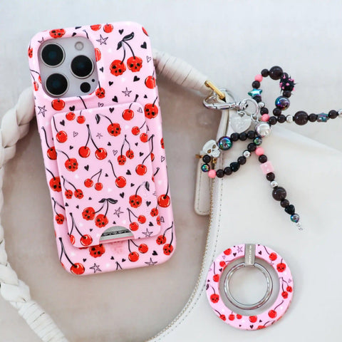 Sour Cherry Skulls MagSafe Wallet