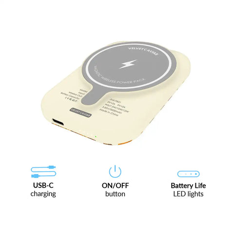 Snoopy Autumn Leaves Portable MagSafe Charger Power Pack