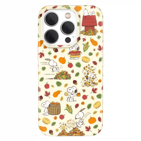 Snoopy Autumn Leaves iPhone Case