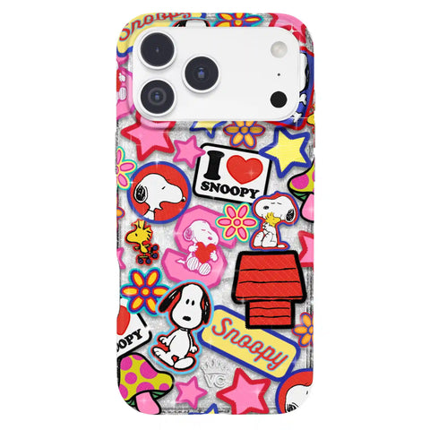 Snoopy Patchwork Glitter iPhone Case