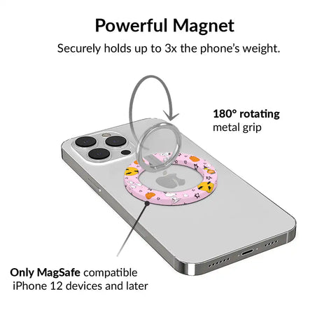 Snoopy Pink Pumpkins MagSafe Grip Ring