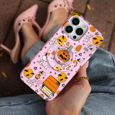 Snoopy Pink Pumpkins MagSafe Grip Ring