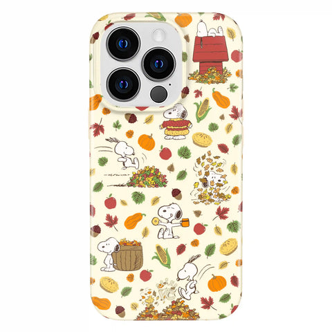 Snoopy Autumn Leaves iPhone Case