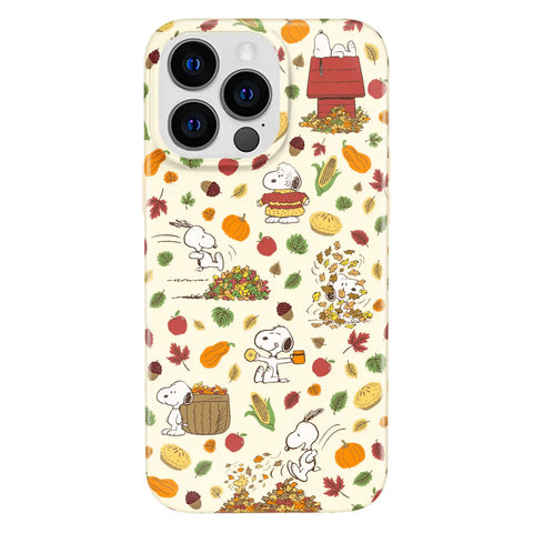 Snoopy Autumn Leaves iPhone Case